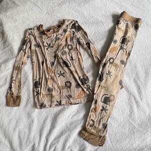 Little Sleepies Animal Beige  Pajama Set